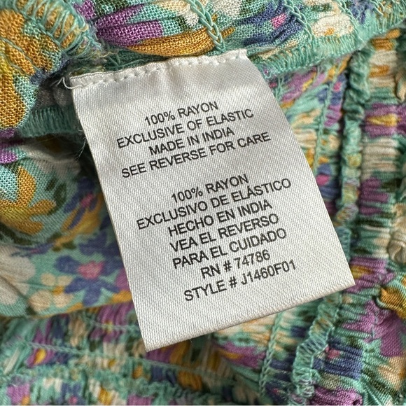 Patrons of Peace floral tie strap  crop top small - Picture 5 of 5